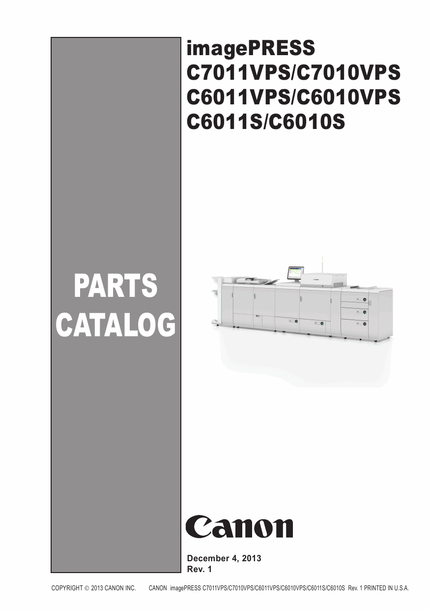 CANON imagePRESS C7011VPS C7010VPS C6011VPS C6010VPS C6011S C6010S Parts Manual PDF download-1